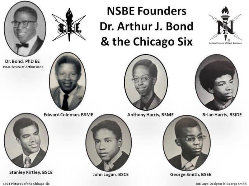 NSBE founders Dr. Arthur J. Bond and the Chicago Six